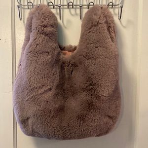 Bognar Blu Lavender Fur Faux Purse